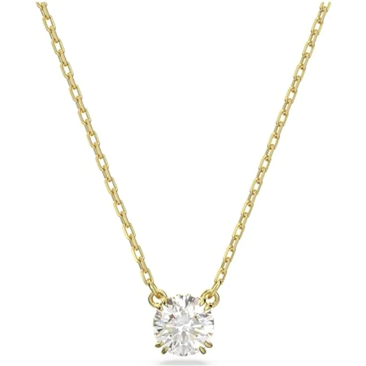 Swarovski Constella Kettenanhänger, Rundschliff, Weiß, Vergoldet, FW2022 Kollektion – Bild 1
