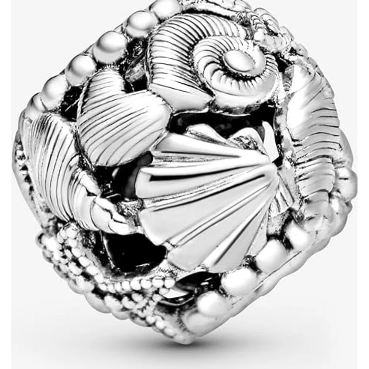 Pandora Charm 798950C00, Offenes Design mit Seestern, Muschel und Herzen aus Sterling-Silber – Bild 5