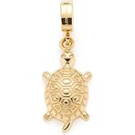 JEWELS BY LEONARDO Mora Ketten-Anhänger, goldfarbener Edelstahl, stilisierte Schildkröte, Clip S (3,5 mm Ø), allergikerfreundlich