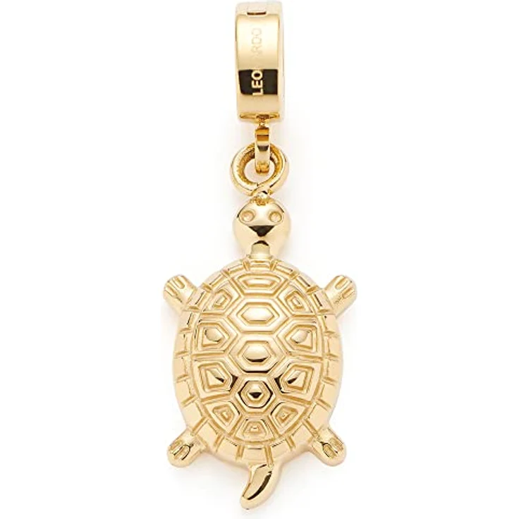 JEWELS BY LEONARDO Mora Ketten-Anhänger, goldfarbener Edelstahl, stilisierte Schildkröte, Clip S (3,5 mm Ø), allergikerfreundlich – Bild 1