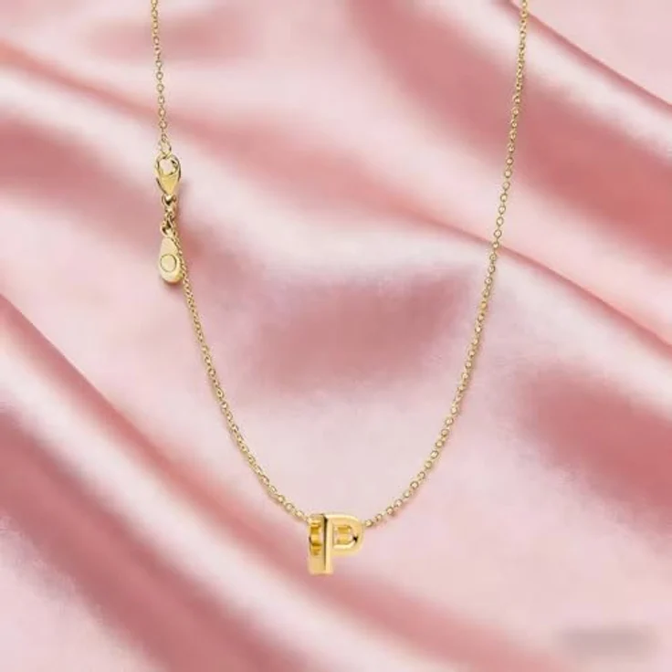 WEIMU Buchstaben Charms Gold Charms mit 925 Sterling Silber, hypoallergen, kompatibel mit europäischen Armbändern und Halsketten für Frauen (Gold P) – Bild 4