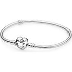 Pandora Charm-Armband 925er Silber mit Herzverschluss, Modell 590719, in verschiedenen Längen (18-21 cm)