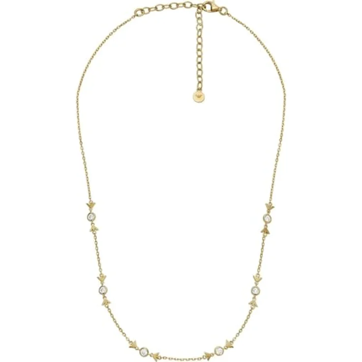 Emporio Armani Damen Halskette aus Sterlingsilber mit Karabinerverschluss, Gelbgold – Bild 2