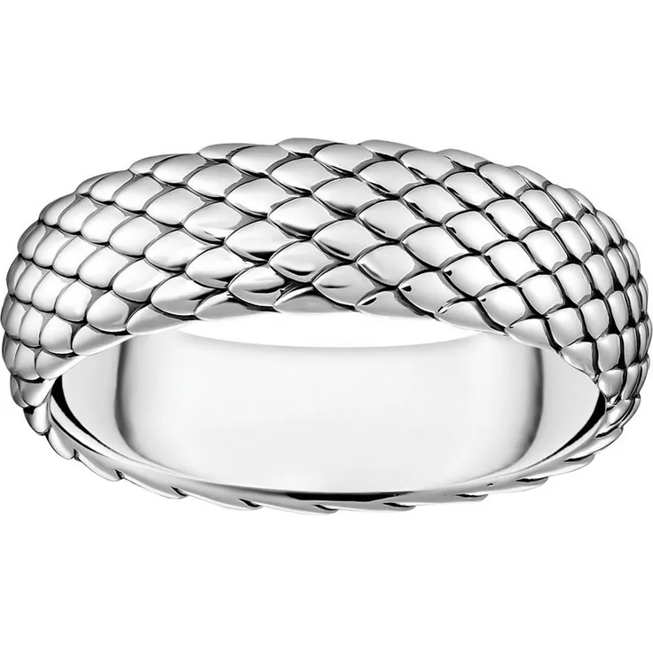 THOMAS SABO Fingerring Ring Snake, geschwärztes Silber 925 mit Schlangen-Optik, symbolisiert Transformation und Stärke