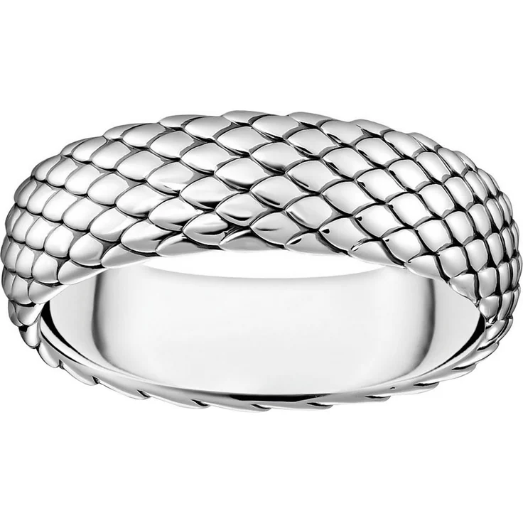 THOMAS SABO Fingerring Ring Snake, geschwärztes Silber 925 mit Schlangen-Optik, symbolisiert Transformation und Stärke