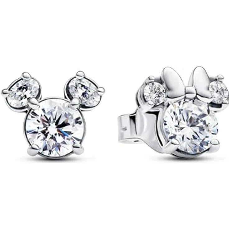 Pandora Ohrstecker Disney x Pandora 293219C01, 925er Silber mit Zirkonia-Besatz, klar weiß – Bild 1
