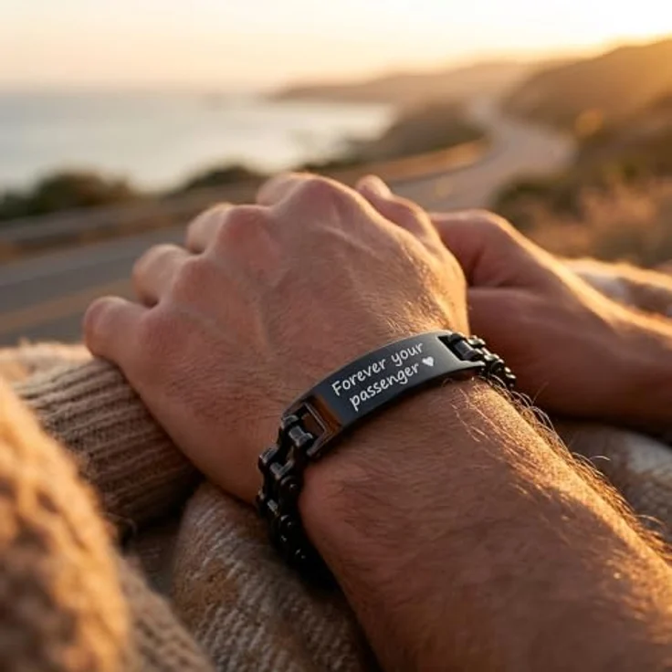 UNIQAL Personalisiertes Lederarmband mit Gravur "SHAPE", Unisex, 21 cm, Magnetverschluss, handgemacht in Deutschland, echtes Rindsleder, inklusive Geschenkbox – Bild 4