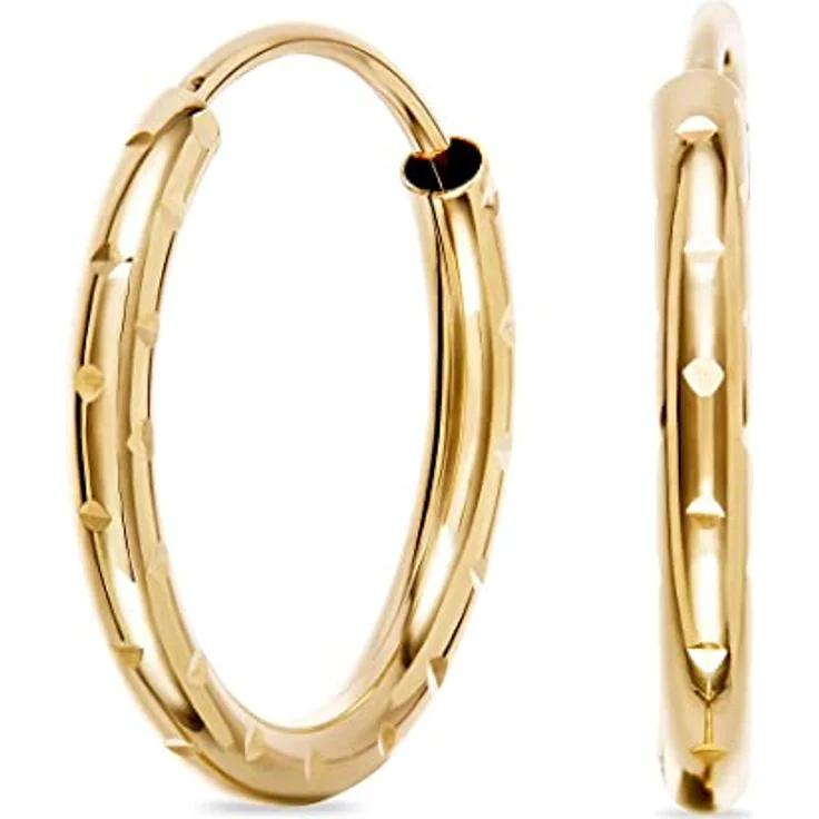 FAVS Damen-Creolen, 375er Gelbgold, Durchmesser 10 mm, Stärke 1,5 mm, One Size, 88403258 – Bild 2