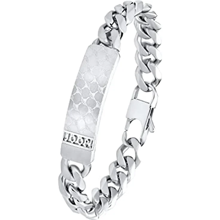 JOOP! Identarmband Edelstahl Herren-Armschmuck, 21 cm, Silber, mit Karabinerverschluss, in Schmuck Geschenk Box, 2033966 – Bild 1