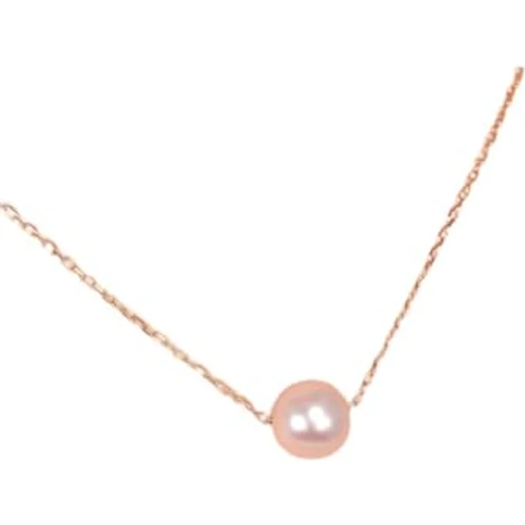 CHRIST Damen-Halskette 585er Weißgold mit Süßwasserperle, One Size – Bild 1