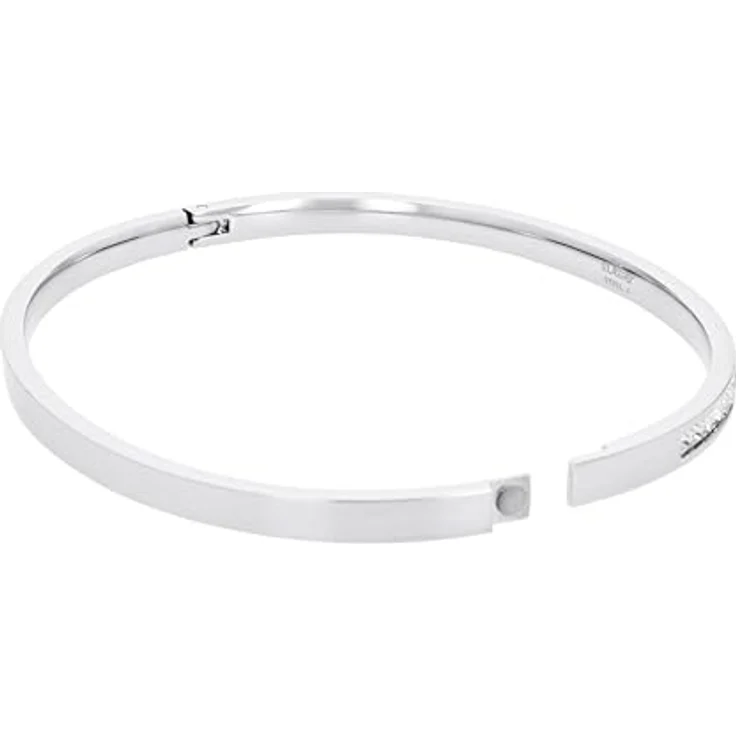 s.Oliver Damen Armreif Silber, Edelstahl mit Swarovski-Kristallen, Scharnierverschluss, inkl. Geschenkbox – Bild 4