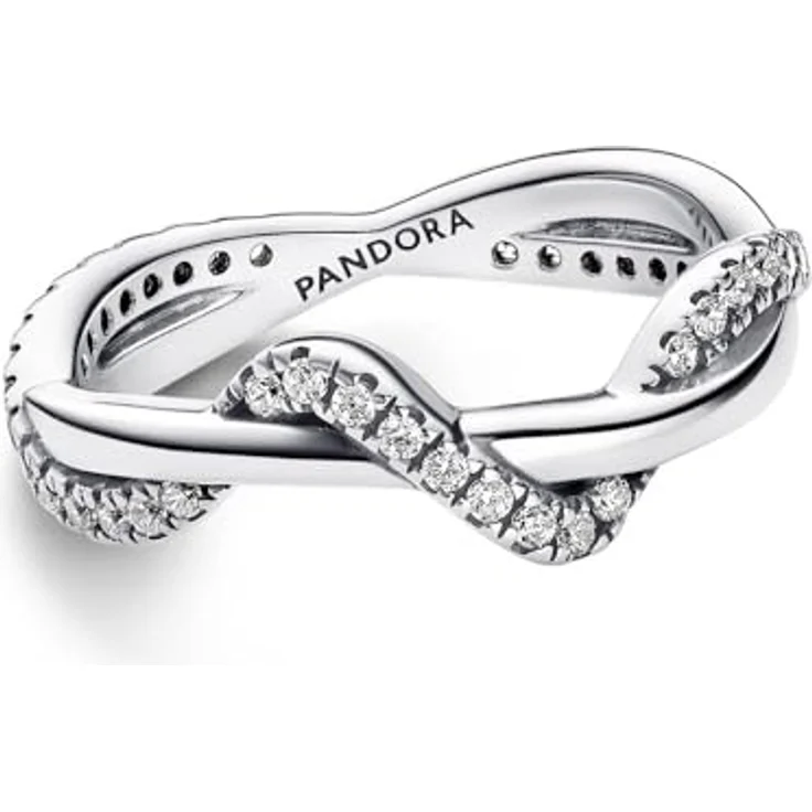 PANDORA Sterling Silver Damenring mit Cubic Zirconia Clear, Größe 50 – Bild 2