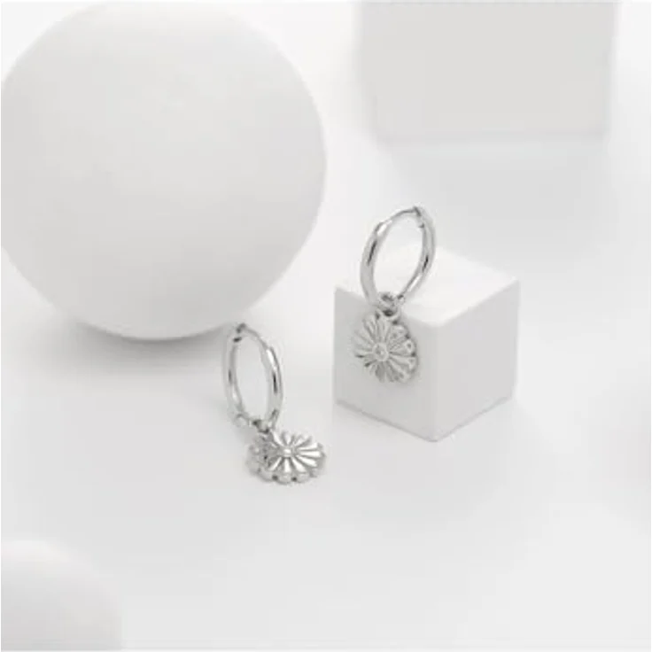 Guido Maria Kretschmer Damen-Creolen 925er Silber mit 2 Diamanten, One Size, Silber – Bild 3