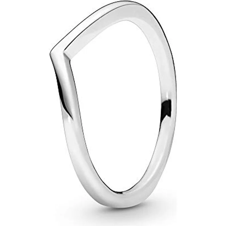 PANDORA Damen-Ring 925 Sterlingsilber, Größe 58 (18.5), glänzend, spitz zulaufend, Silber – Bild 1