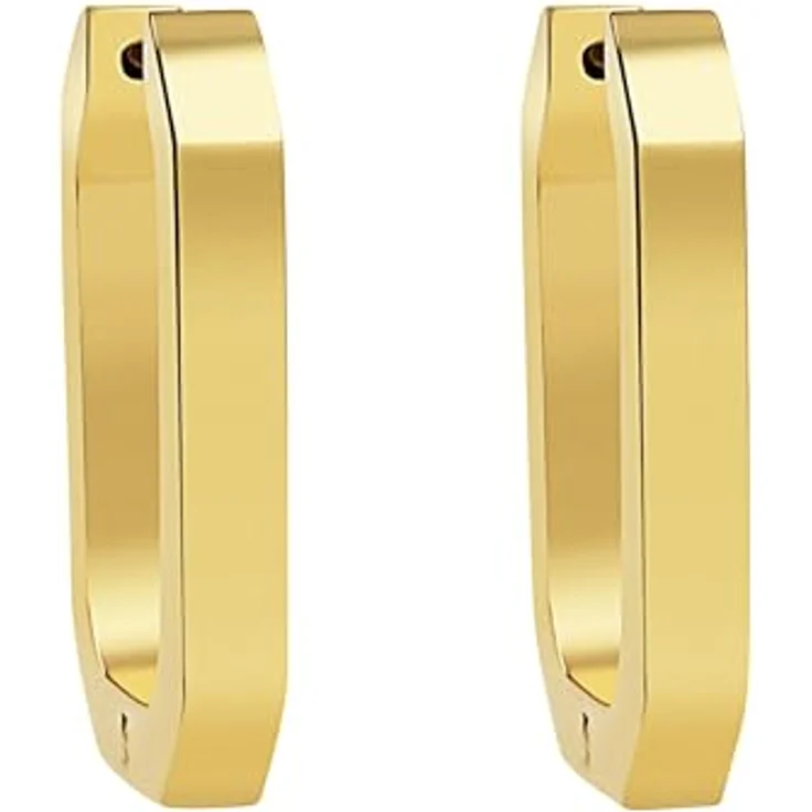 JOOP! Creolen Edelstahl Damen Ohrschmuck, 2,6 cm, Gold, mit Scharnierverschluss, in Schmuck Geschenk Box, 2035036 – Bild 3