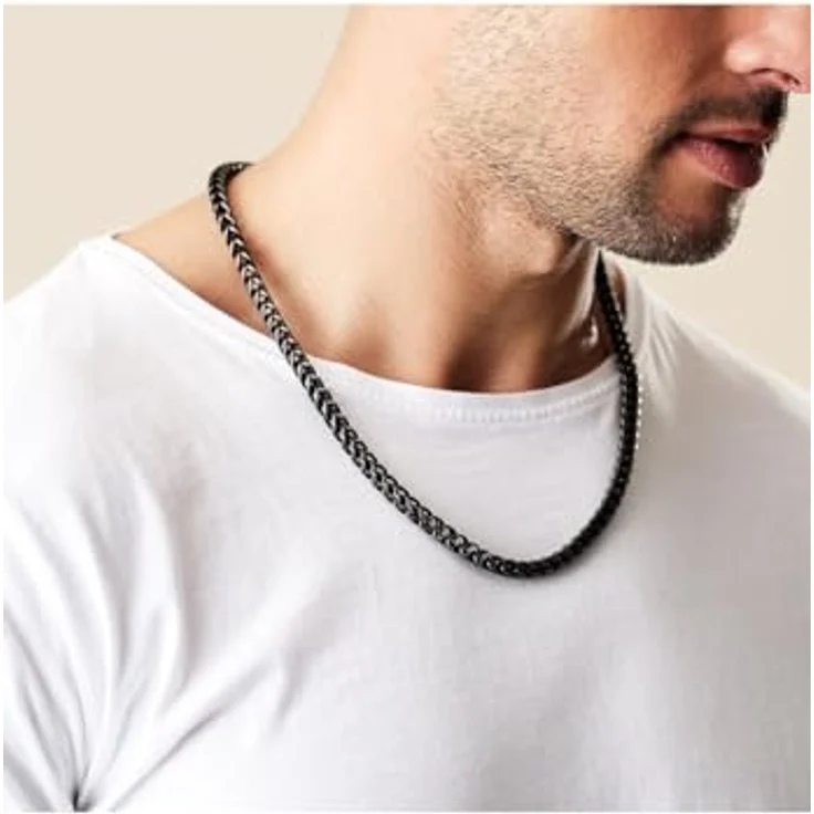 FAVS Herren-Kette Edelstahl, 60 cm lang, 0,6 cm breit, 6,5 mm stark, in Geschenkbox – Bild 3