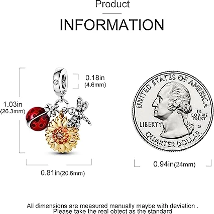 TINSLO Charm Anhänger Damen 925 Sterling Silber mit Zirkonia-Steinen, kompatibel mit Pandora Armbändern und Halsketten, ideales Geschenk für Frauen und Mädchen – Bild 5