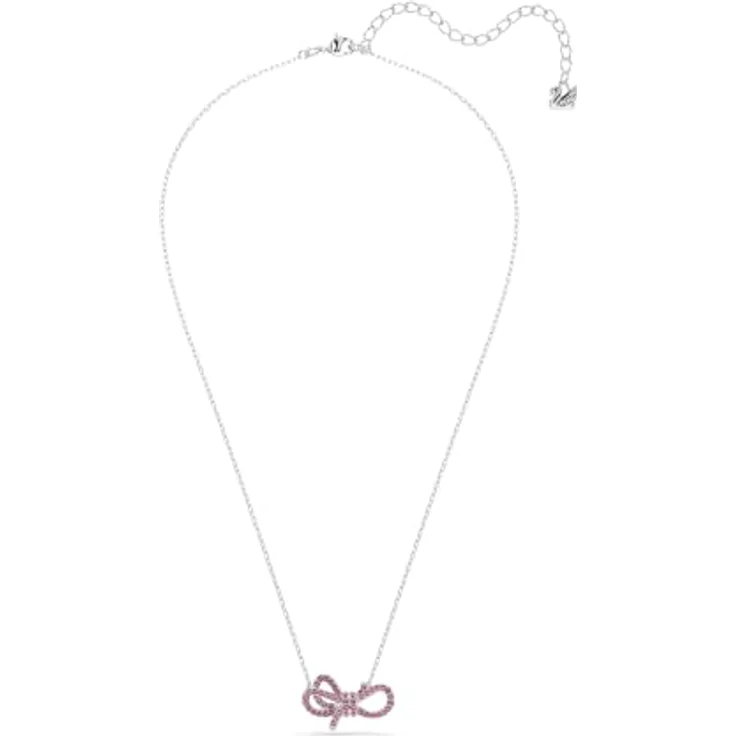 Swarovski Lifelong Bow Anhänger, rhodinierte Schleife mit pinkfarbenem Kristallpavé, Rosa – Bild 2