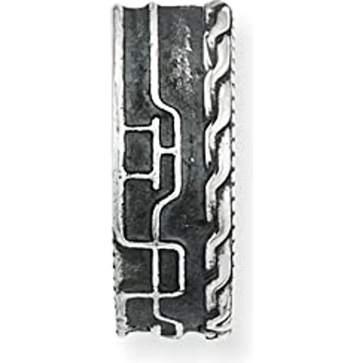 caÏ Herren Single-Ohrring 925/- Sterling Silber 1,3cm oxidiert, ohne Stein, weiß, inkl. Etui – Bild 2