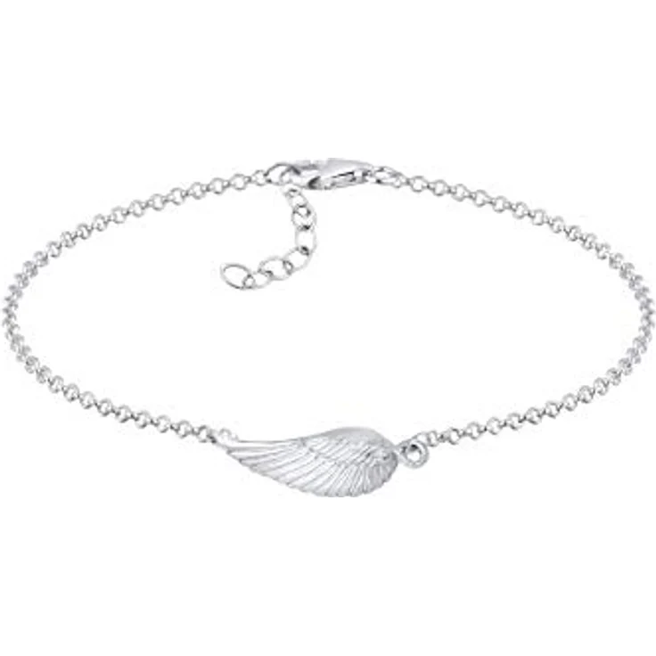Elli Schutzengel Armband Damen, Flügel Symbol aus 925 Sterling Silber, 18 cm, hochglanzpoliert – Bild 1
