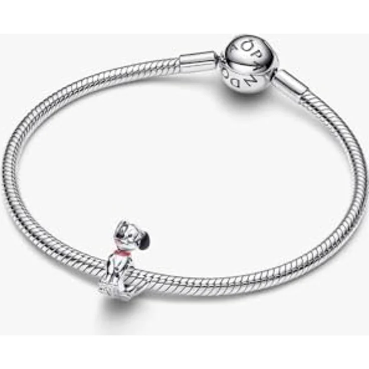 PANDORA Charm Disney 101 Dalmatiner Patch Anhänger, 925 Sterling Silber mit Emaille und Cubic Zirkonia, Hunde Charm kompatibel mit Moments, 794469C01 – Bild 3