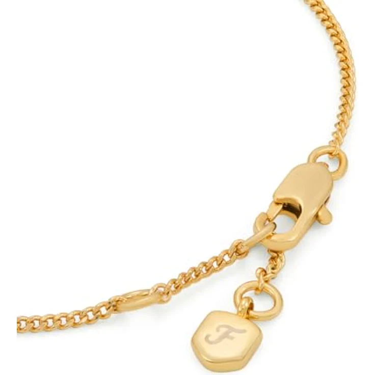 Fossil Ellis Damen Gold-Ton Messing Armband, poliertes Design mit sicherem Karabinerverschluss, 165 mm Länge – Bild 4