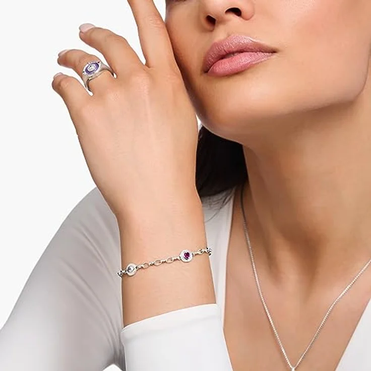 THOMAS SABO Armband mit Mond, Auge, Herz und Sonne, geschwärzt aus 925er Sterlingsilber – Bild 2