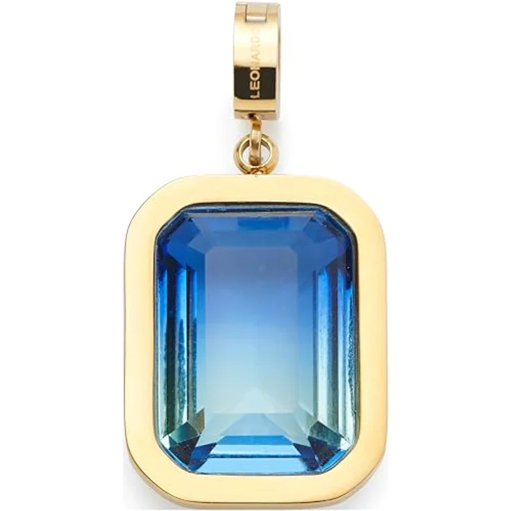 JEWELS BY LEONARDO Anhänger Clip & Mix Priska, Ketten-Anhänger aus goldfarbenem Edelstahl mit facettiertem Baguette Stein, Allergikerfreundlich, 3,4 x 1,7 x 0,8 cm – Bild 1