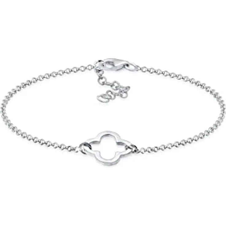 Elli Armband Kleeblatt Glücksbringer, 925 Silber, zierliches Design für Damen – Bild 1