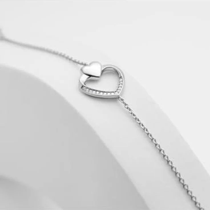 JETTE Damen-Armband 925er Silber, recycelter Zirkonia, One Size, Silber – Bild 2