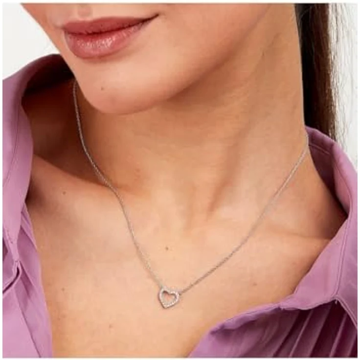 FAVS Damen-Halskette 925er Silber mit 40 Zirkonia, One Size – Bild 4