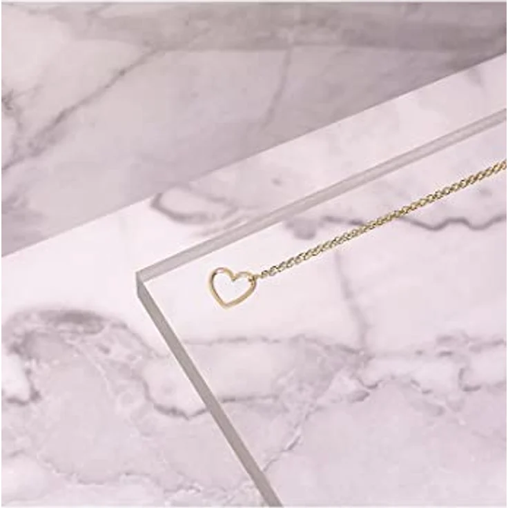 CHRIST Damen-Halskette Collier aus 375er Gelbgold, 45 cm mit Anhänger, edel und schlicht – Bild 2