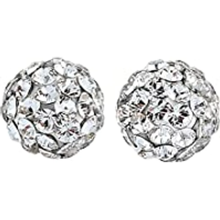 Elli Ohrringe Damen Ohrstecker Kugel, elegant mit Swarovski Kristallen in 925 Sterling Silber – Bild 2