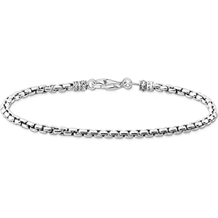 Thomas Sabo Herren Venezia-Armband, 925er Sterlingsilber geschwärzt, feingliedriges Design, Länge 17,5 cm – Bild 1