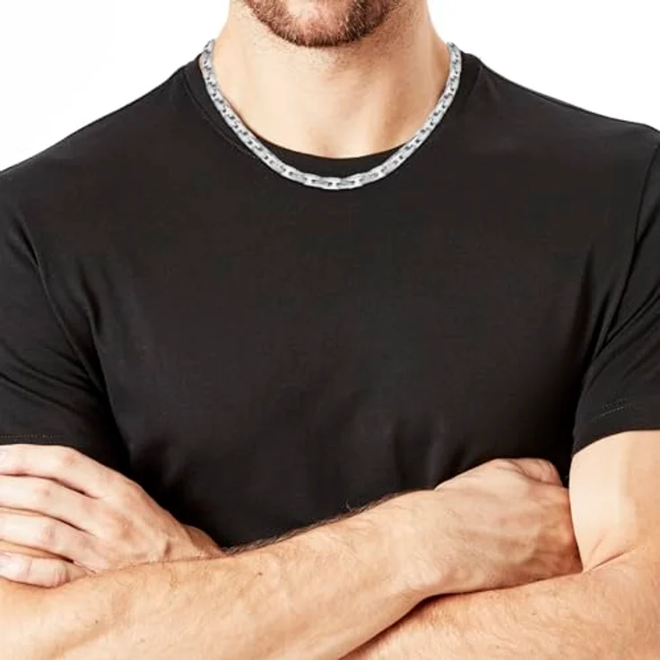 s.Oliver Collier Edelstahl für Herren, 48+2,5 cm Halsschmuck in Silber, kommt in Schmuck Geschenk Box – Bild 2