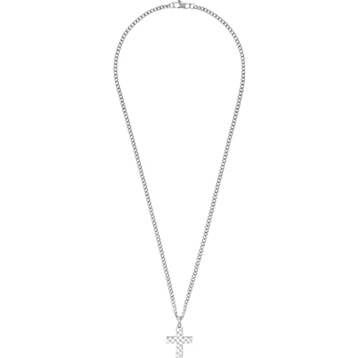 JOOP! Kette mit Anhänger Edelstahl, 60 cm Silber Kreuz, Herren Halsschmuck in Schmuck Geschenk Box, Modell 2031030 – Bild 3