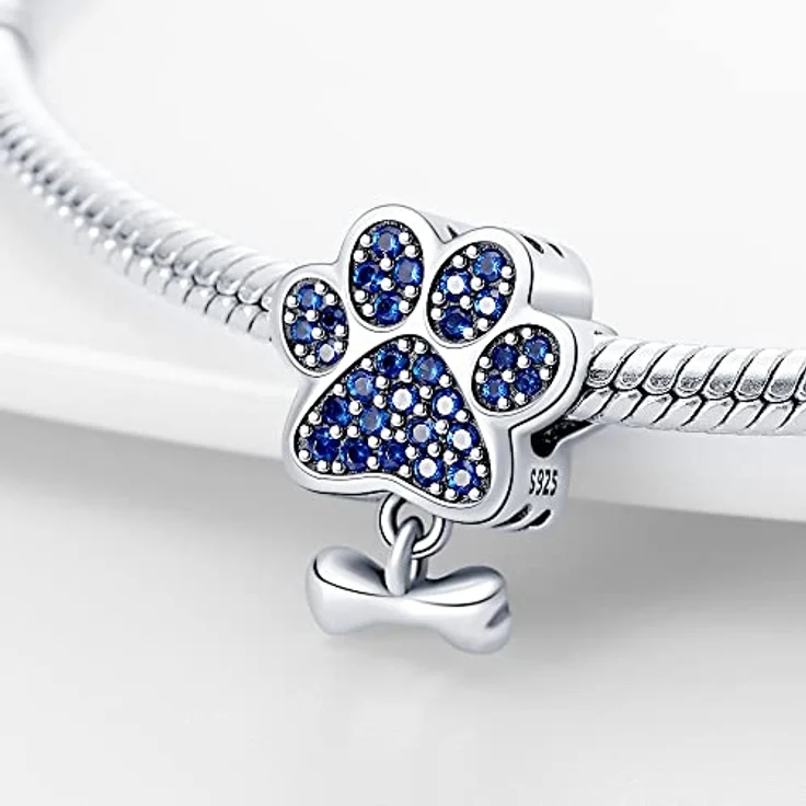 TINSLO Charm Anhänger Damen 925 Sterling Silber, Zirkonia-Steine, kompatibel mit Pandora Armband und Halskette für Frauen und Mädchen – Bild 2
