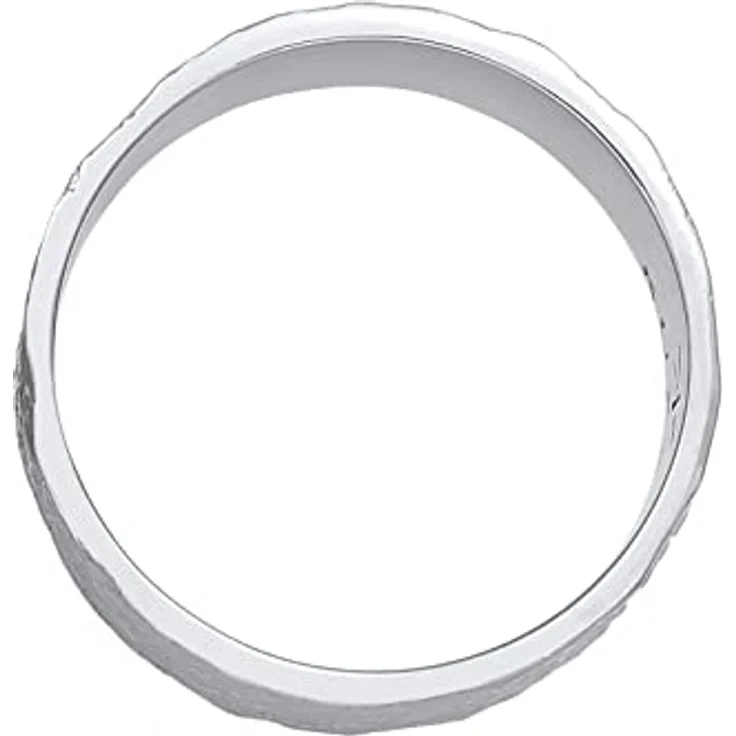 Kuzzoi Herrenring (9 mm), Handgeschmiedeter Bandring aus 925 Sterling Silber, Cooler Silberring im Used Look, Ringgröße 66, rustikale Struktur poliert – Bild 3