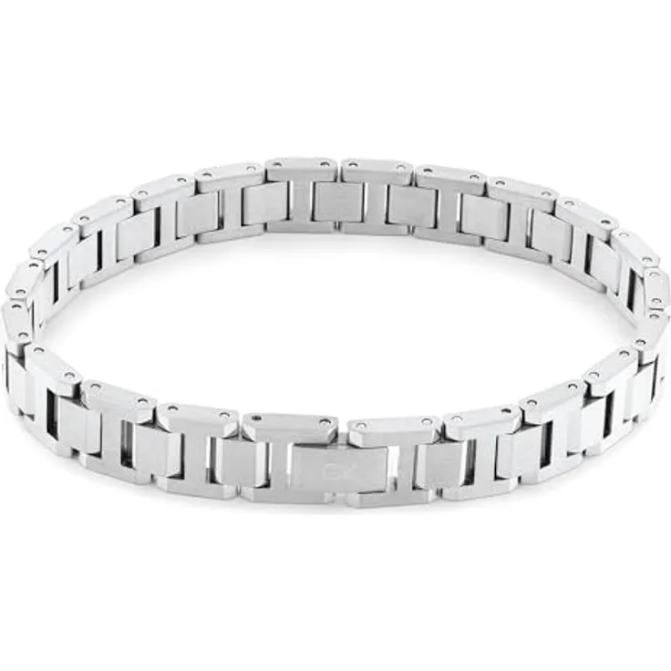 Calvin Klein Gliederarmband Herren NETWORK, Edelstahl, verstellbar, CK Logo, 19 cm Innenumfang