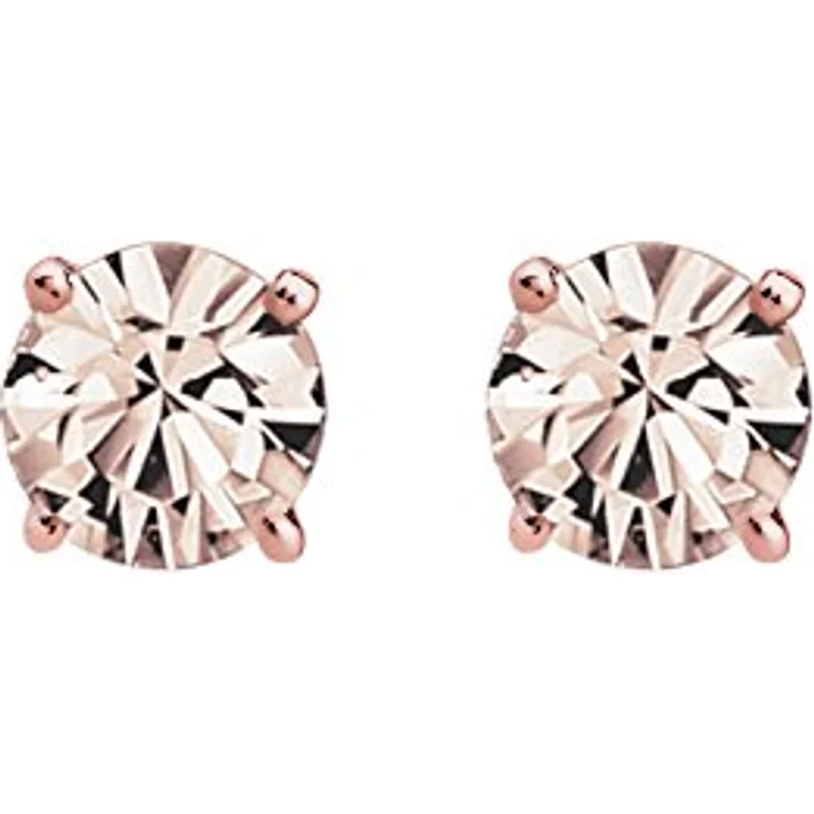 Elli Ohrstecker Damen Funkelnde Kristalle in 925 Sterling Silber Rosé Vergoldet, Handgefertigt und Anlaufgeschützt – Bild 2