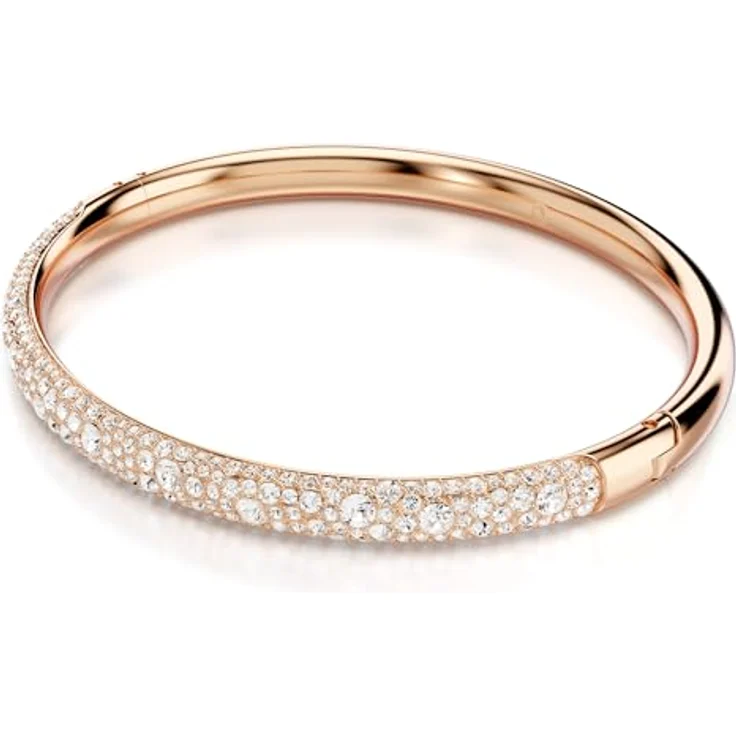 Swarovski Sublima Armreif, Rosé Vergoldeter Damenarmreif mit Swarovski Kristallen im Schnee-Pavé Design – Bild 2