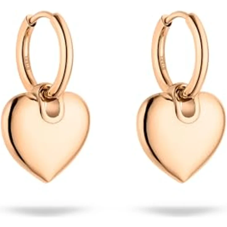 s.Oliver Ohrring Creolen, Edelstahl poliert, roségold, 25 mm, wasserfest & hautfreundlich – Bild 1