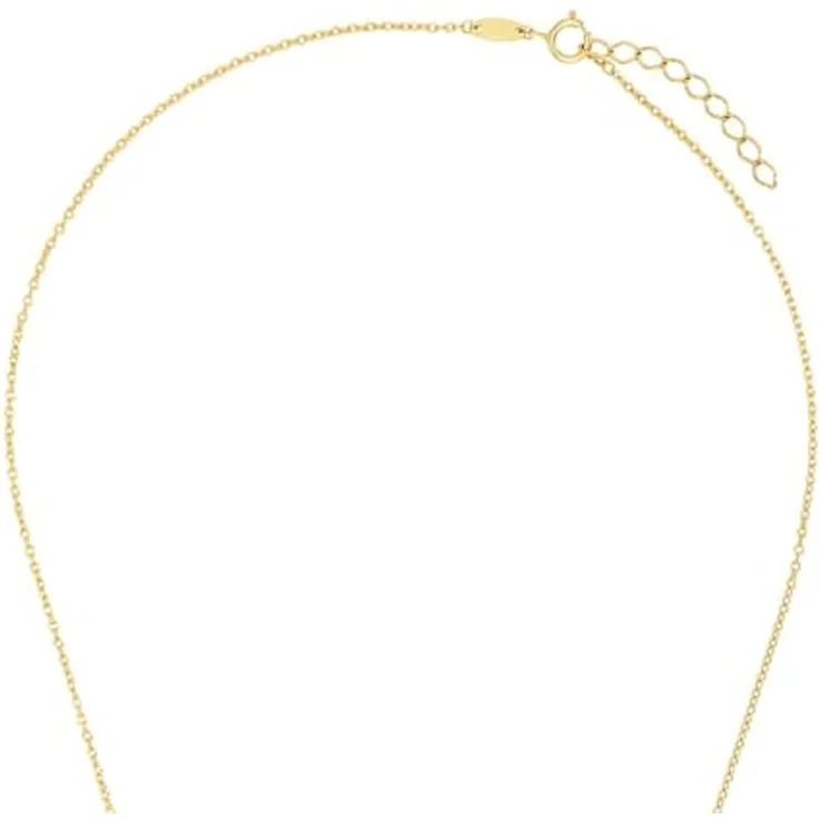 Amor Damen Halsschmuck Kette mit Anhänger, 375 Gelbgold, Infinity Design mit synthetischen Zirkonia, Längenverstellbar 42+3 cm, in Schmuck Geschenk Box, 2014306 – Bild 3