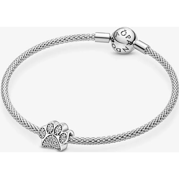 PANDORA Charm - Pfote, 791714CZ aus 925er Silber, hochglanzpoliert und geschwärzt – Bild 5