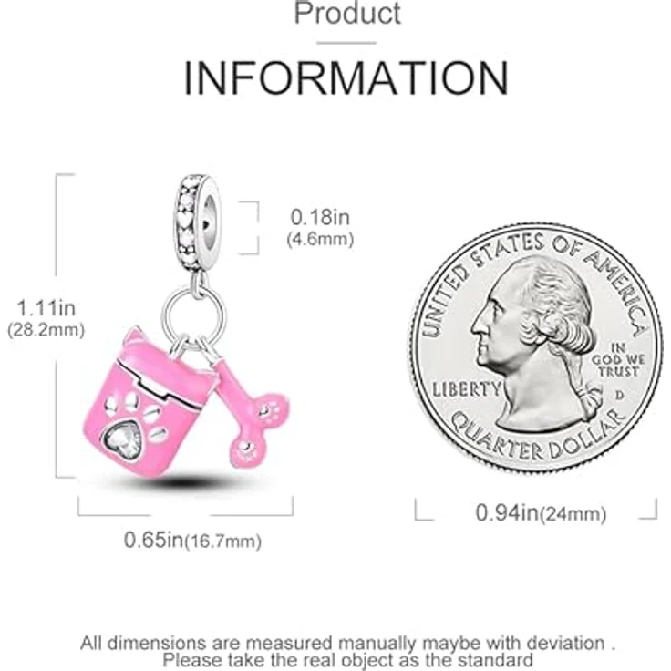 Pandach Damen Charm Anhänger, 925 Sterling Silber mit Zirkonia-Steinen, kompatibel mit europäischen Armbändern und Halsketten – Bild 5