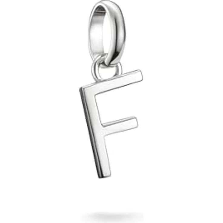 Thomas Sabo Charm Club Connect Charm-Anhänger Buchstabe F, aus recyceltem 925 Silber, flexible Tragevarianten – Bild 1