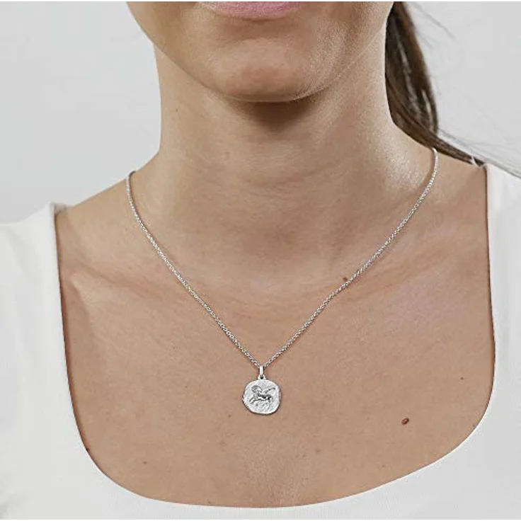 trendor Sternzeichen Widder Halskette 925 Silber, Ø 16 mm, rhodiniert, für Damen, Herren und Kinder, 45 cm, Geschenk-Box – Bild 5