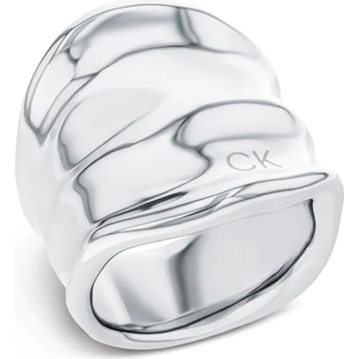 Calvin Klein Elemental Damenring, Edelstahl, Ringgröße 56, organisch inspiriertes Design