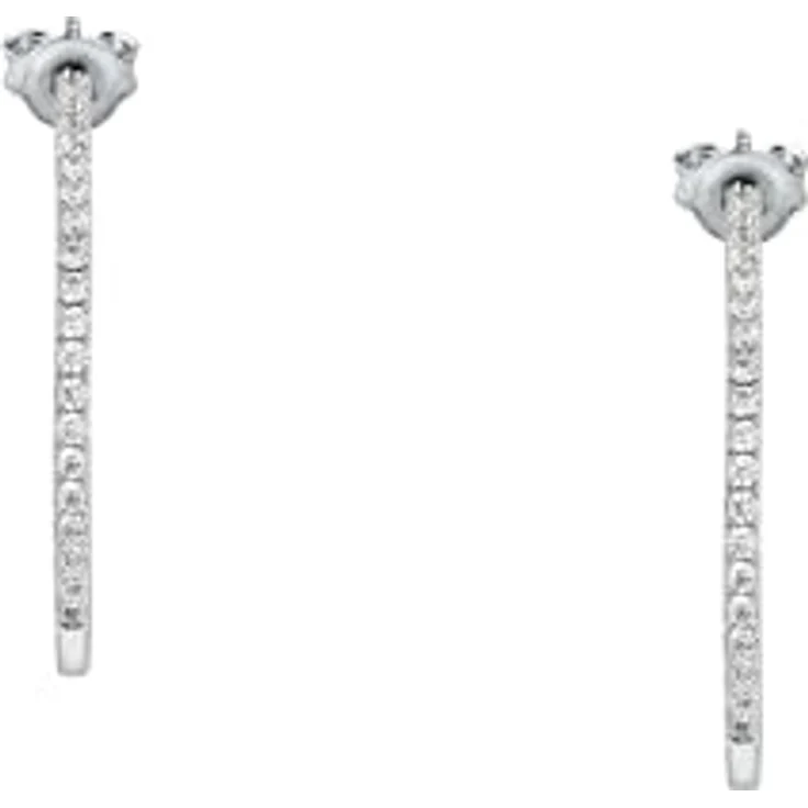 Morellato Creolen Tesori SAIW147, mittelgroße Creolen aus 925er Silber mit Zirkonia, glänzender Oberfläche und einzigartigem Design – Bild 2