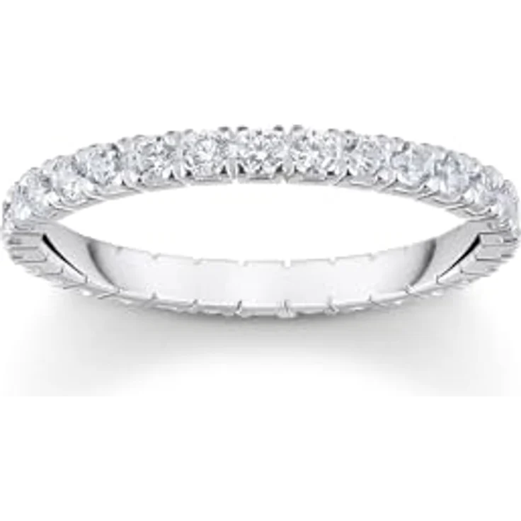 THOMAS SABO Ring TR2467-051-14-54, zartes Design aus recyceltem 925 Sterling Silber mit weißen Zirkonia, Größe 54 – Bild 1